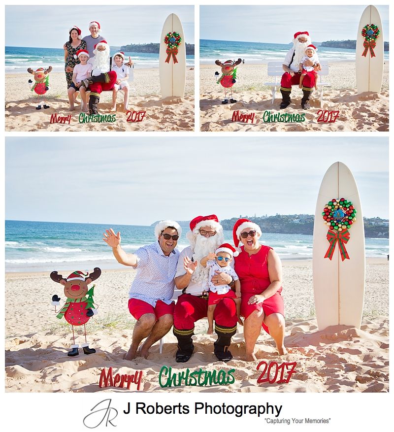 Aussie Santa Photos at Long Reef Beach Sydney 2017